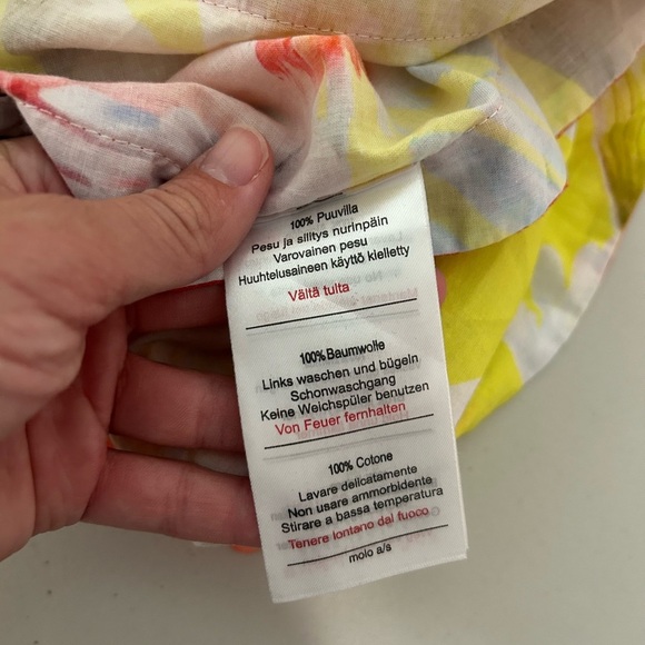 Molo Girls Tunic Top XL 6-8 Parrots Yellow Tropical Colorful - Picture 4 of 7